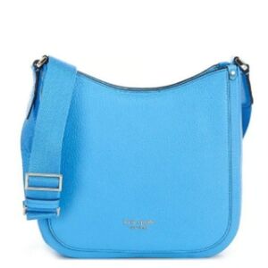 NWT Kate Spade, Medium Roulette Messanger Bag, Tidepool Blue Leather